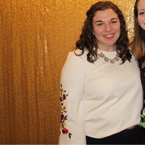 Embroidered Floral Ann Taylor Blouse